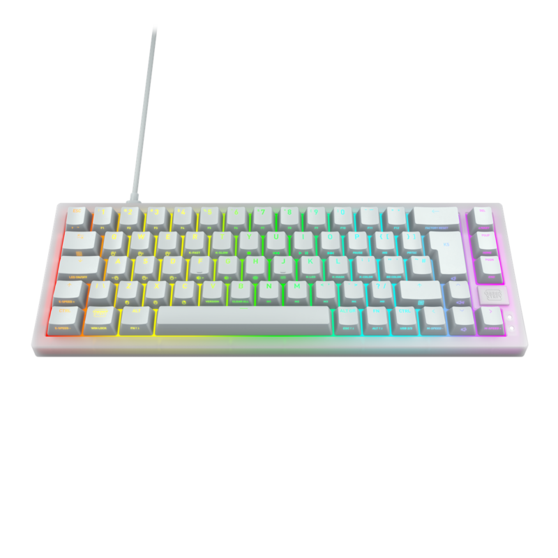 Xtrfy K5V2 RGB, Compact Mekanisk tastatur, 65%, Gennemsigtig hvid, Nordic
