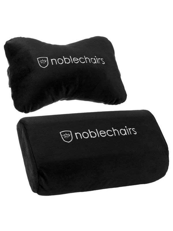 noblechairs Pillow-set for EPIC/ICON/HERO - Black/White - Sort / Hvid - Stof