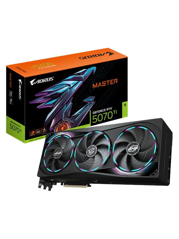 GIGABYTE GeForce RTX 5070 Ti AORUS Master - 16GB GDDR7 RAM - Grafikkort