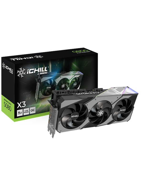 Inno3D GeForce RTX 5080 iCHILL X3 - 16GB GDDR7 RAM - Grafikkort
