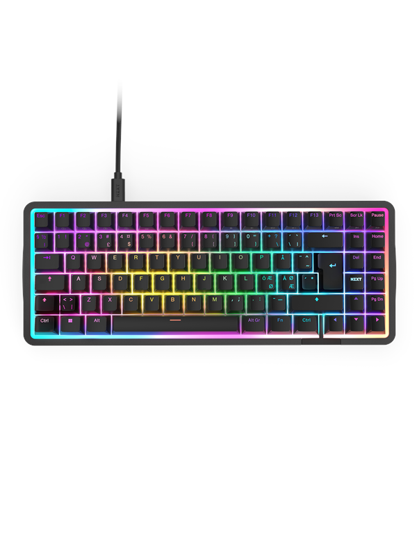 NZXT Function Elite MiniTKL - Gaming Tastatur - Uden Numpad - Nordisk - Sort