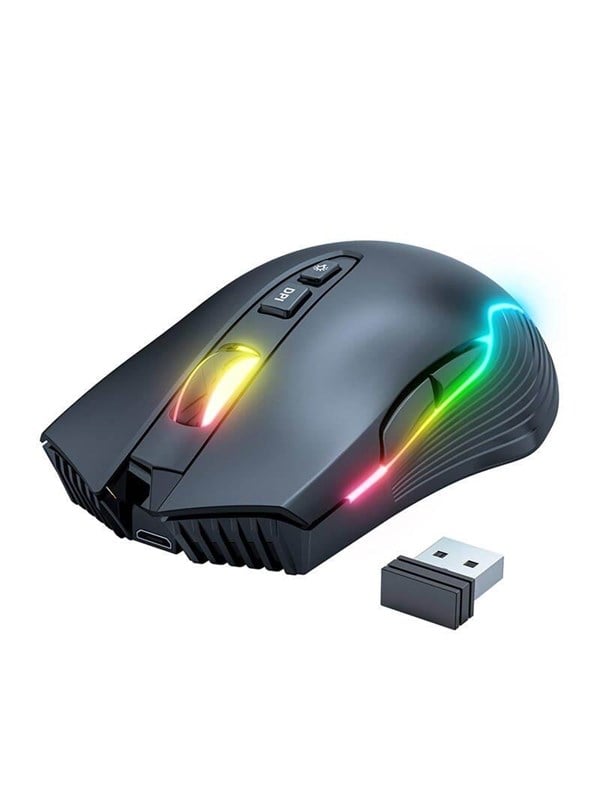ONIKUMA CW905 Wireless - Gaming Mus - Optisk - 7 knapper - Sort med RGB lys