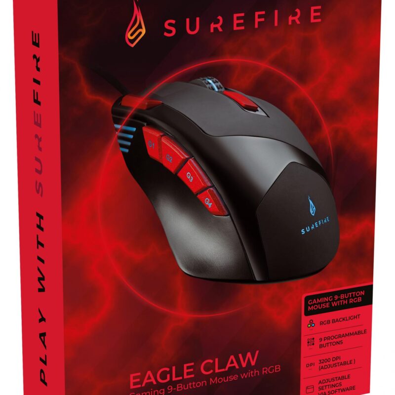 SUREFIRE - Eagle Claw Gaming 9-Button Mus RGB