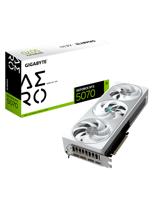 GIGABYTE GeForce RTX 5070 AERO OC - 12GB GDDR7 RAM - Grafikkort