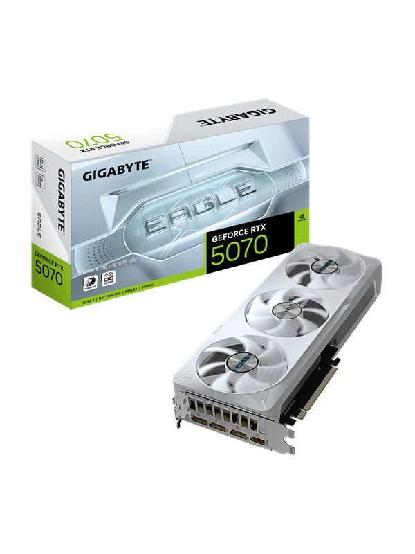 GIGABYTE GeForce RTX 5070 EAGLE OC ICE - 12GB GDDR7 RAM - Grafikkort
