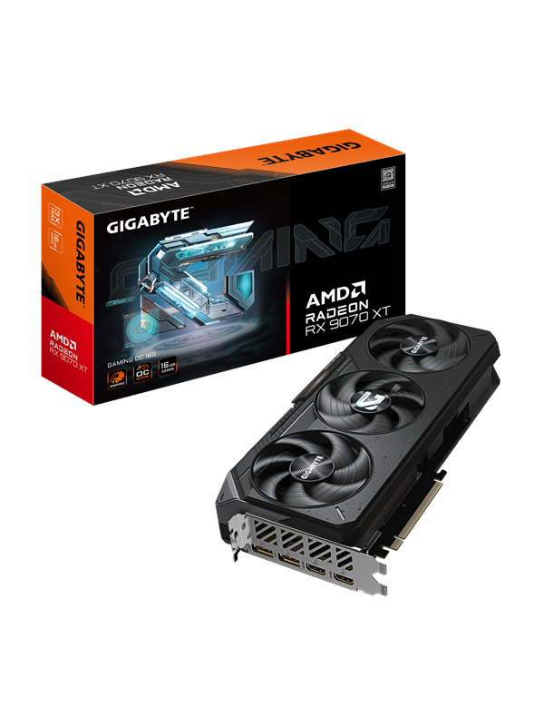 GIGABYTE Radeon RX 9070 XT GAMING OC - 16GB GDDR6 RAM - Grafikkort