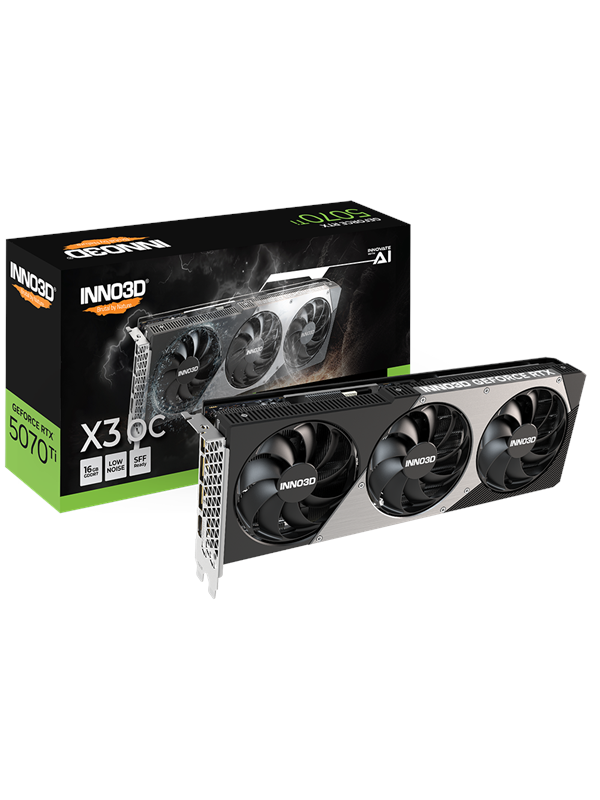 Inno3D GeForce RTX 5070 Ti X3 OC - 16GB GDDR7 RAM - Grafikkort