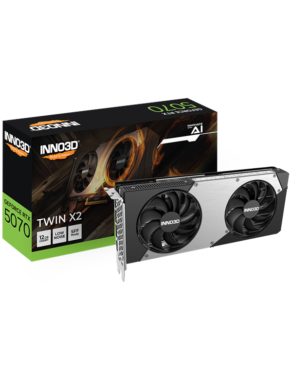 Inno3D GeForce RTX 5070 Twin X2 - 12GB GDDR7 RAM - Grafikkort