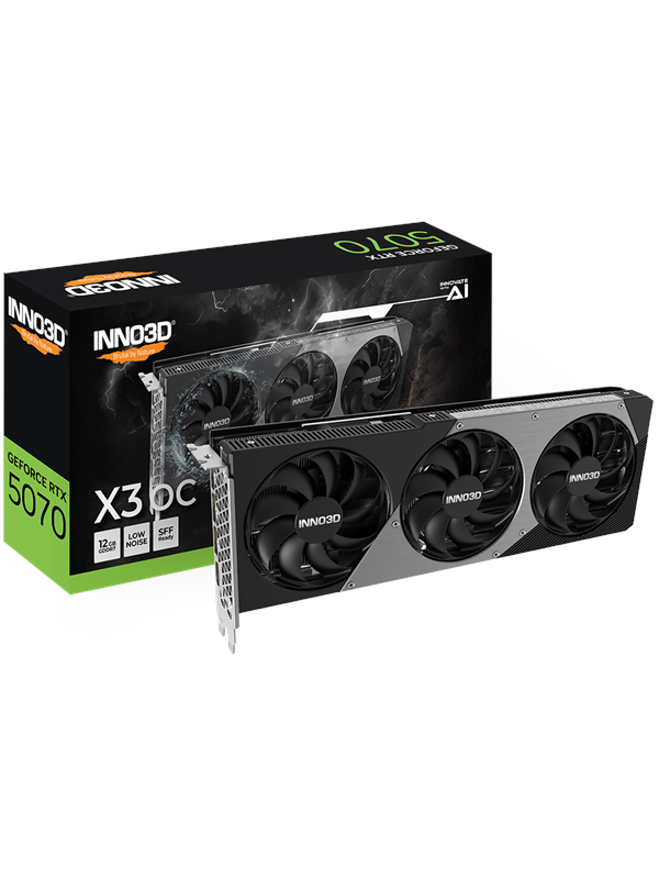 Inno3D GeForce RTX 5070 Twin X3 OC - 12GB GDDR7 RAM - Grafikkort