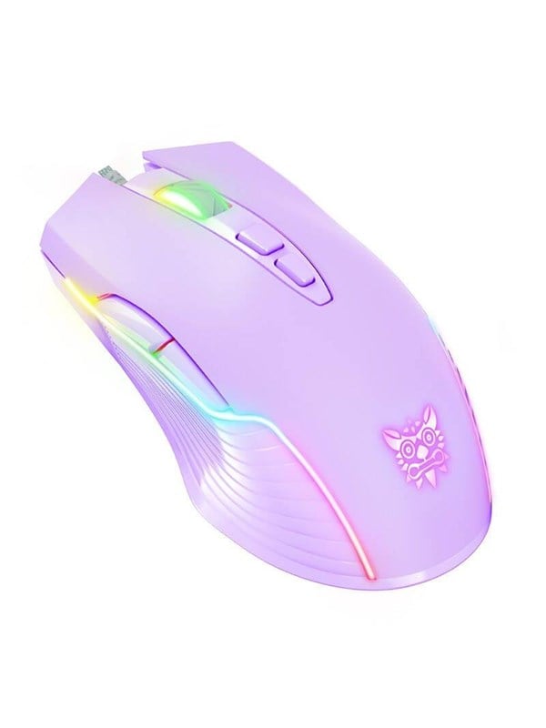ONIKUMA CW905 Wired - Gaming Mus - Optisk - 7 knapper - Lilla med RGB