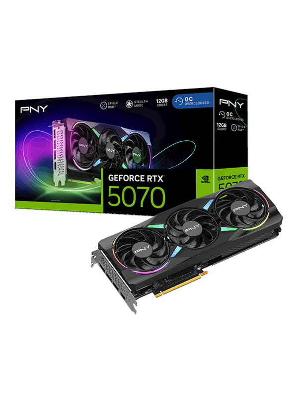 PNY GeForce RTX 5070 Epic-X OC - 12GB GDDR7 RAM - Grafikkort