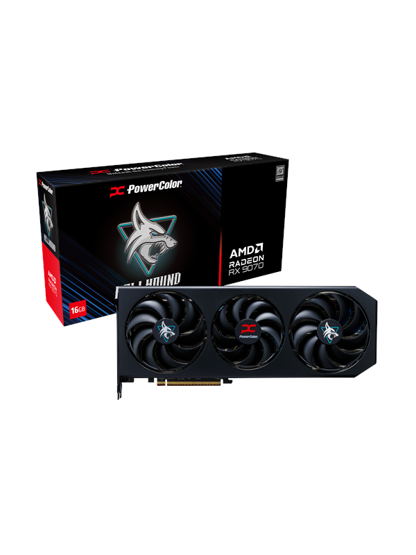 PowerColor Radeon RX 9070 Hellhound OC - 16GB GDDR6 RAM - Grafikkort
