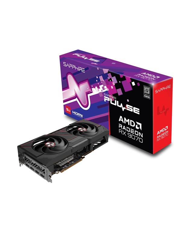 Sapphire Radeon RX 9070 Pulse - 16GB GDDR6 RAM - Grafikkort