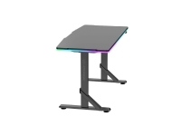 Ultradesk ULTRADESK gaming-skrivebord IRON BLACK, 132,5x60,5 cm, 71-81 cm, mekanisk højdejustering