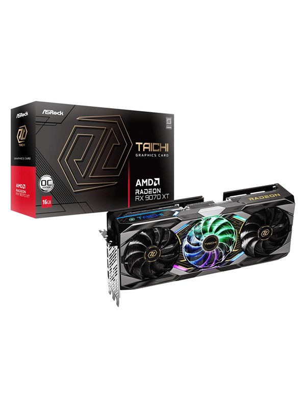 ASRock Radeon RX 9070 XT Taichi OC - 16GB GDDR6 RAM - Grafikkort