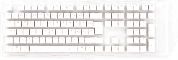 Ducky White - 115 Keycap set - Seamless Double-shot PBT - Nordic Layout