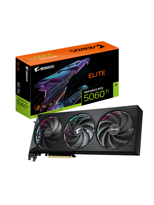 GIGABYTE GeForce RTX 5060 Ti AORUS Elite - 16GB GDDR7 RAM - Grafikkort