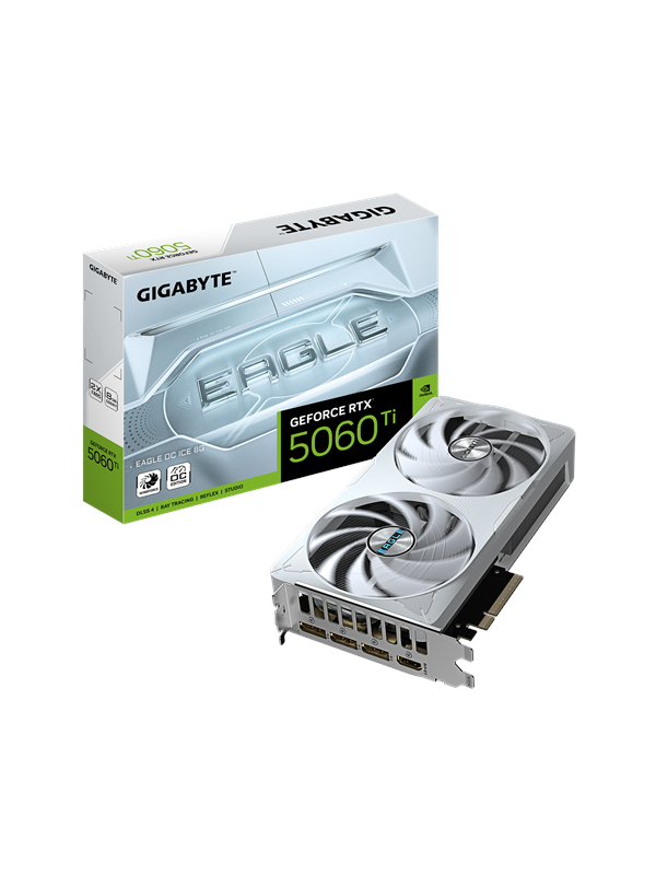GIGABYTE GeForce RTX 5060 Ti EAGLE OC ICE - 8GB GDDR7 RAM - Grafikkort