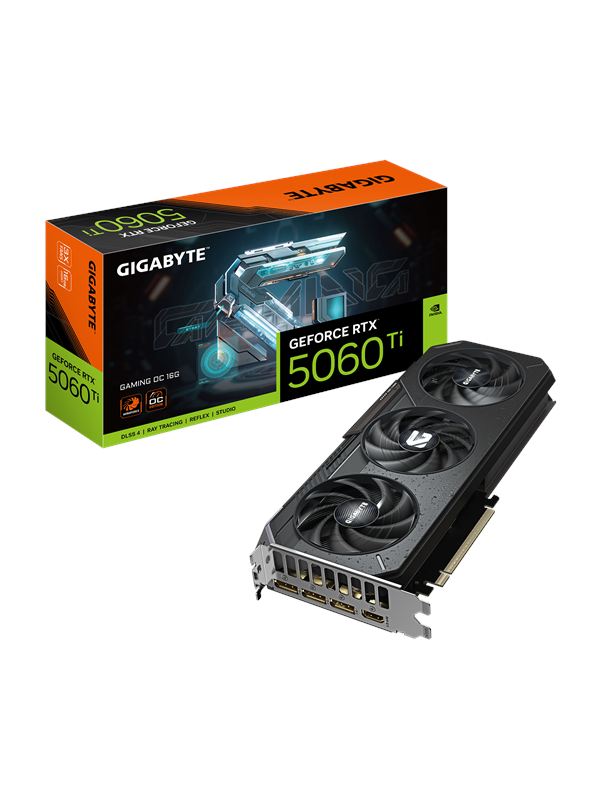 GIGABYTE GeForce RTX 5060 Ti GAMING OC - 16GB GDDR7 RAM - Grafikkort