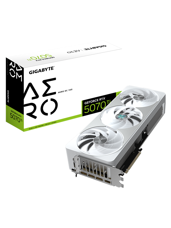 GIGABYTE GeForce RTX 5070 Ti AERO OC - 16GB GDDR7 RAM - Grafikkort