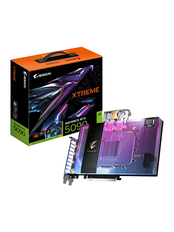 GIGABYTE GeForce RTX 5090 AORUS Xtreme WaterForce WB - 32GB GDDR7 RAM - Grafikkort