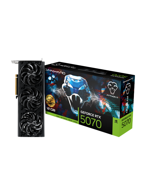 Gainward GeForce RTX 5070 Python III OC - 12GB GDDR7 RAM - Grafikkort