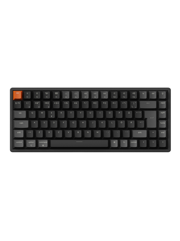 Keychron K2 v3 RGB QMK Wireless Hot Swap QMK - Super Red - Gaming Tastatur - Uden Numpad - Nordisk - Sort