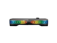 LogiLink Mobile soundbar med party-lys, sort trådløst 2-i-1 gaming-lydsystem, berøringsstyret - 1 stk (SP0059)