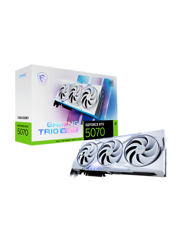 MSI GeForce RTX 5070 GAMING TRIO OC WHITE - 12GB GDDR7 RAM - Grafikkort