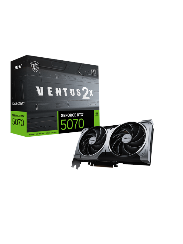 MSI GeForce RTX 5070 VENTUS 2X OC - 12GB GDDR7 RAM - Grafikkort