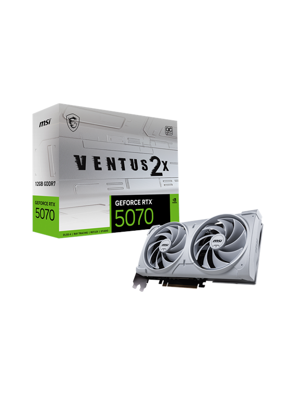 MSI GeForce RTX 5070 VENTUS 2X OC WHITE - 12GB GDDR7 RAM - Grafikkort