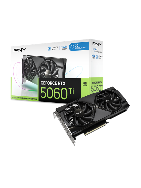 PNY GeForce RTX 5060 Ti Dual Fan OC - 16GB GDDR7 RAM - Grafikkort
