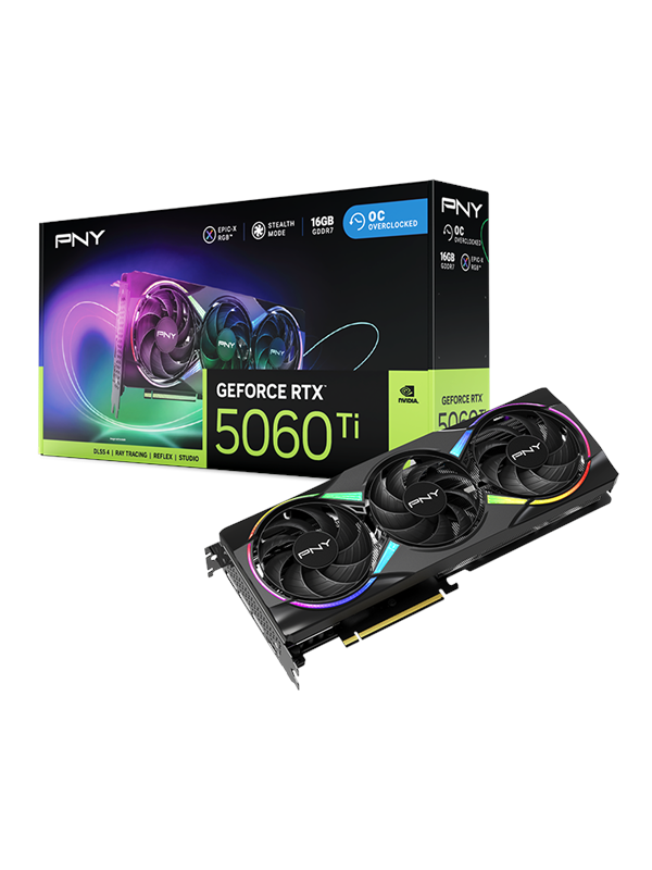 PNY GeForce RTX 5060 Ti NVIDIA Reference - 16GB GDDR6X RAM - Grafikkort