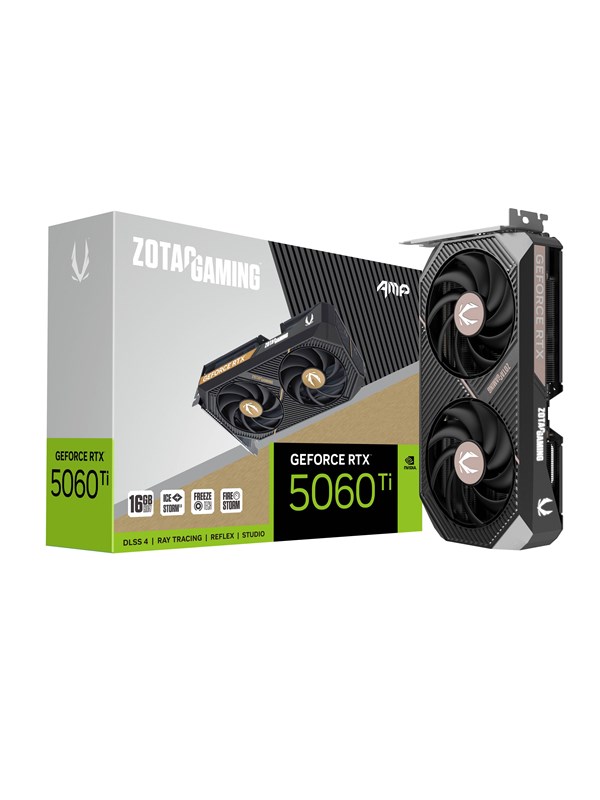 ZOTAC GeForce RTX 5060 Ti AMP! - 16GB GDDR7 RAM - Grafikkort