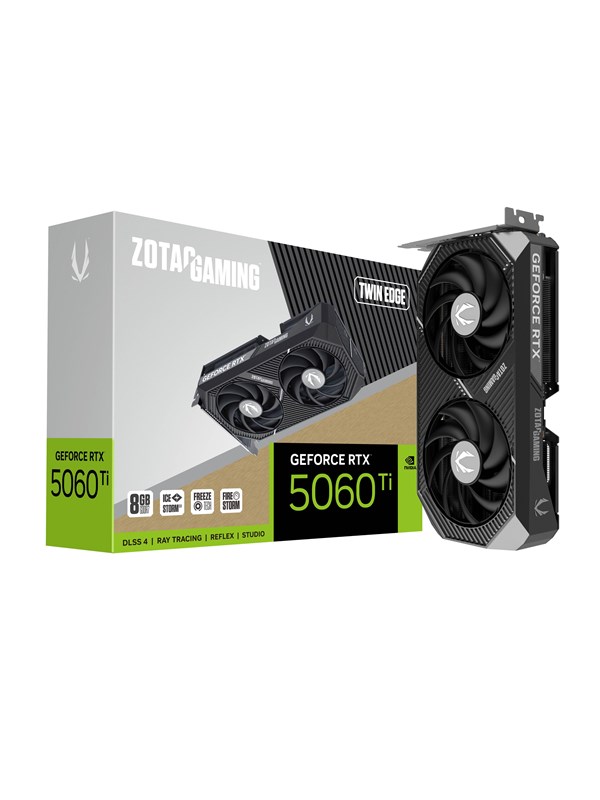 ZOTAC GeForce RTX 5060 Ti Twin Edge - 8GB GDDR7 RAM - Grafikkort