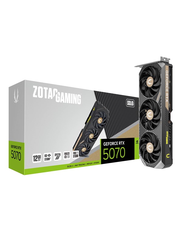 ZOTAC GeForce RTX 5070 Solid - 12GB GDDR7 RAM - Grafikkort