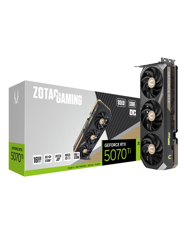 ZOTAC GeForce RTX 5070 Ti Solid Core OC - 16GB GDDR7 RAM - Grafikkort
