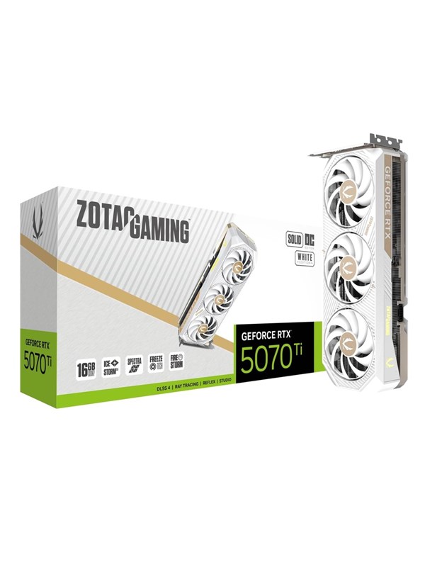 ZOTAC GeForce RTX 5070 Ti Solid Core OC White - 16GB GDDR7 RAM - Grafikkort