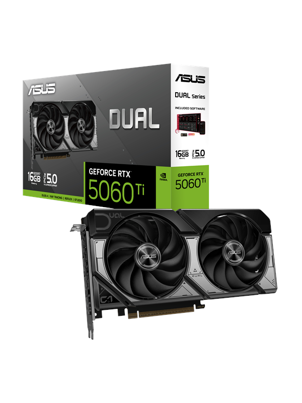 ASUS GeForce RTX 5060 Ti DUAL - 16GB GDDR7 RAM - Grafikkort