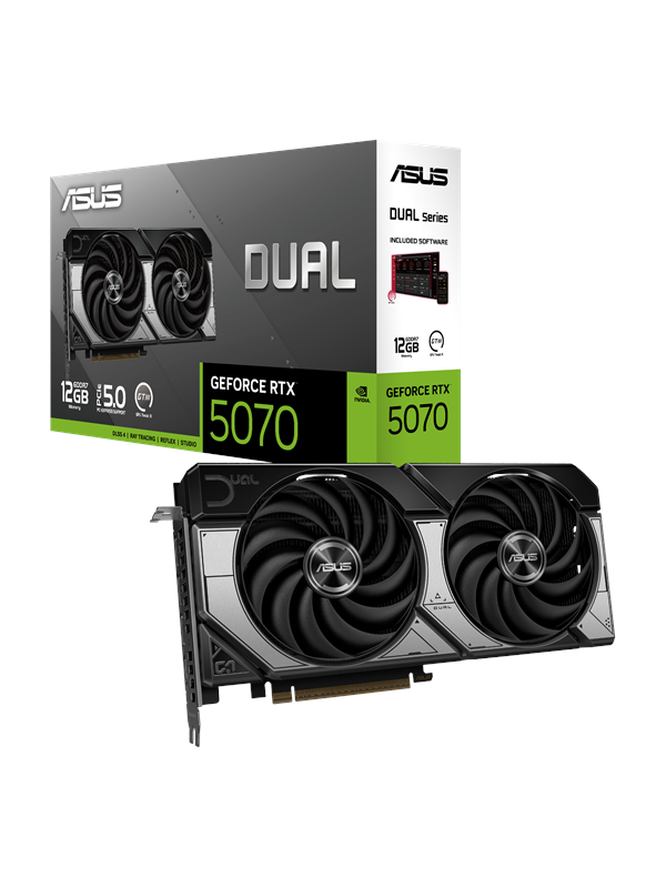 ASUS GeForce RTX 5070 DUAL - 12GB GDDR7 RAM - Grafikkort