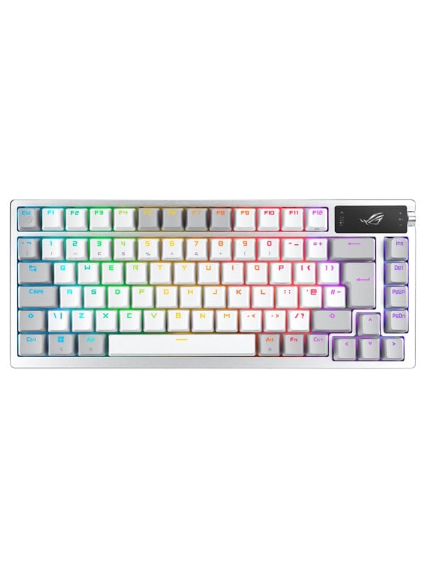 ASUS ROG Azoth 75% Wireless DIY Custom RGB - Gaming Tastatur - Uden Numpad - Nordisk - Hvid