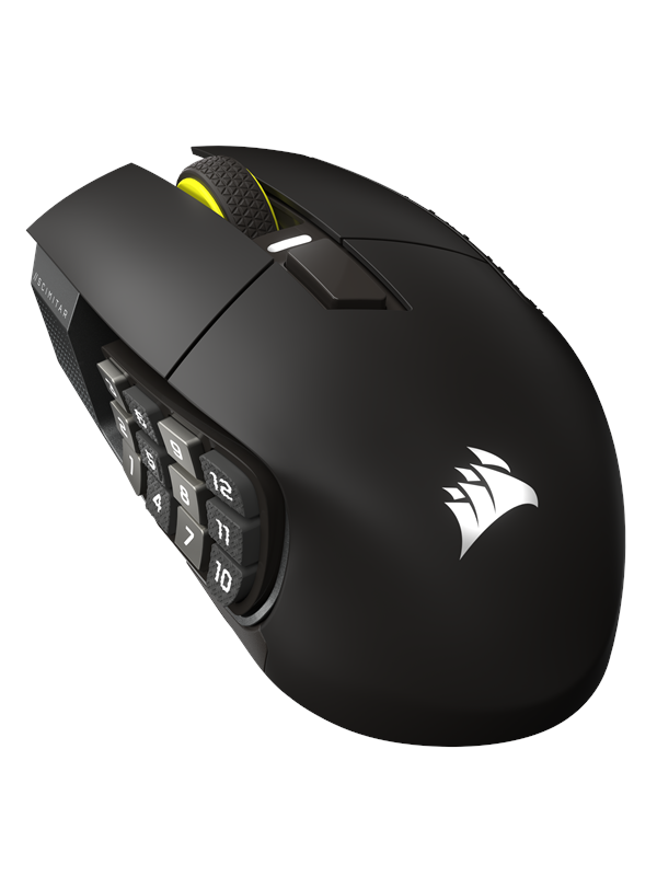Corsair Scimitar Elite Wireless SE MMO - Gun metal - Gaming Mus - Optisk - 16 knapper - Sort
