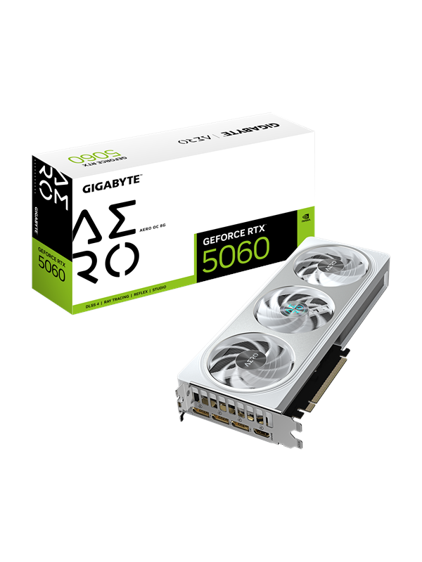 GIGABYTE GeForce RTX 5060 AERO OC - 8GB GDDR7 RAM - Grafikkort