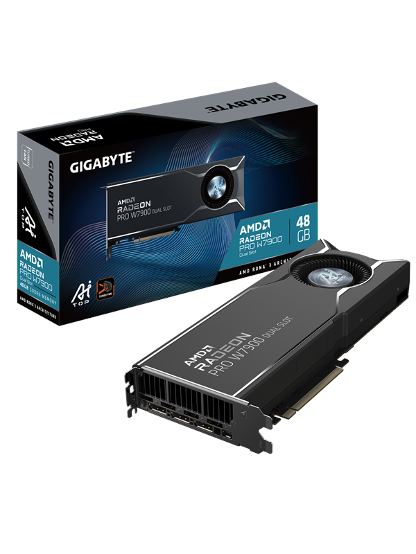 GIGABYTE Radeon PRO W7900 AI TOP - 48GB GDDR6 RAM - Grafikkort