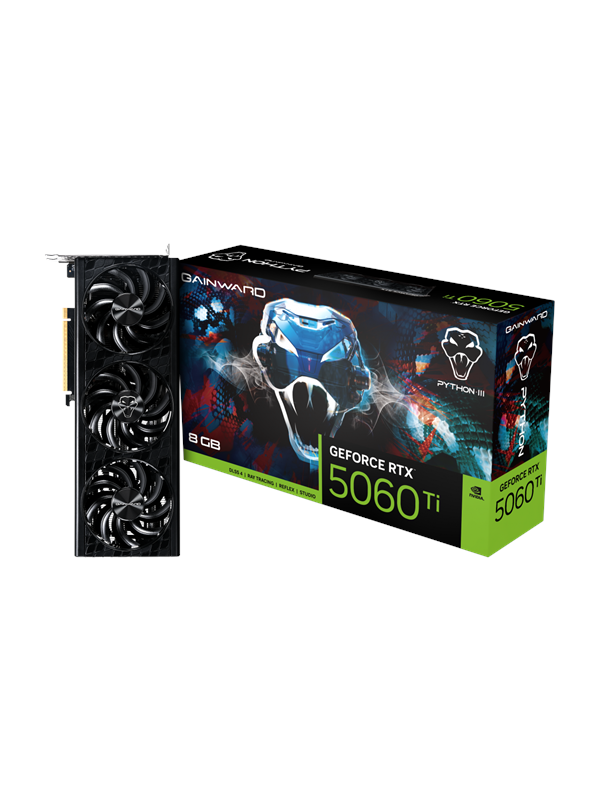 Gainward GeForce RTX 5060 Ti Python III - 8GB GDDR7 RAM - Grafikkort