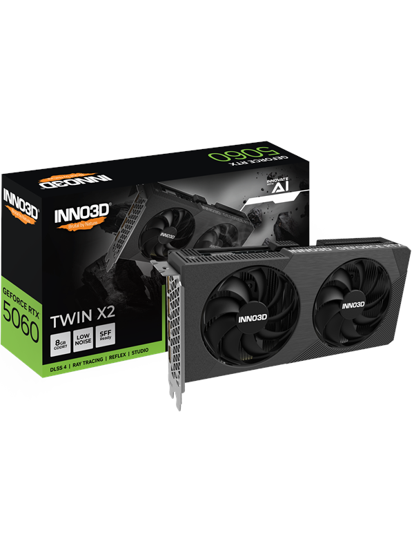 Inno3D GeForce RTX 5060 Twin X2 - 8GB GDDR7 RAM - Grafikkort