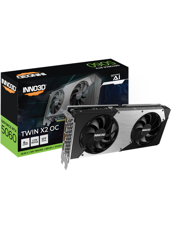 Inno3D GeForce RTX 5060 Twin X2 OC - 8GB GDDR7 RAM - Grafikkort