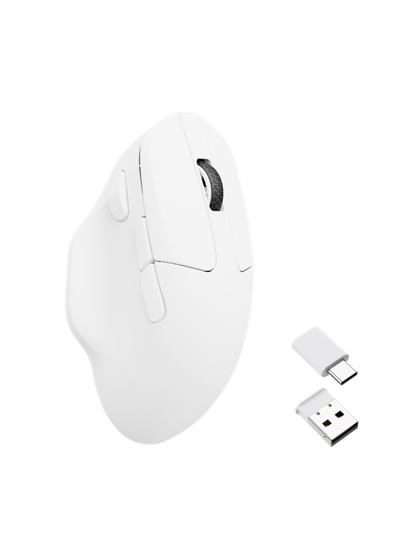 Keychron M7 1K Hz - Gaming Mus - Optisk - 6 knapper - Hvid
