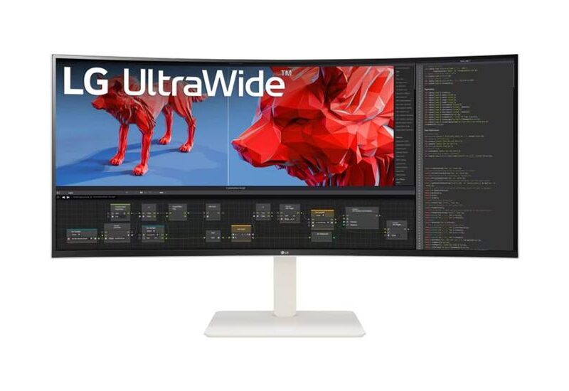 LG UltraWide 38WR85QC-W skærm - LED baglys - 38" - NVIDIA G-SYNC, AMD FreeSync Premium Pro - Nano IPS - 1ms - WQHD+ 3840x1600 ved 144Hz