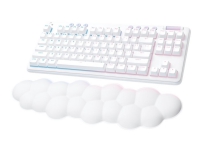 Logitech G G715 - Tastatur - tenkeyless - bagbelyst - trådløs - Bluetooth, 2.4 GHz - QWERTY - UK - tastkontakt: Tactile - hvid
